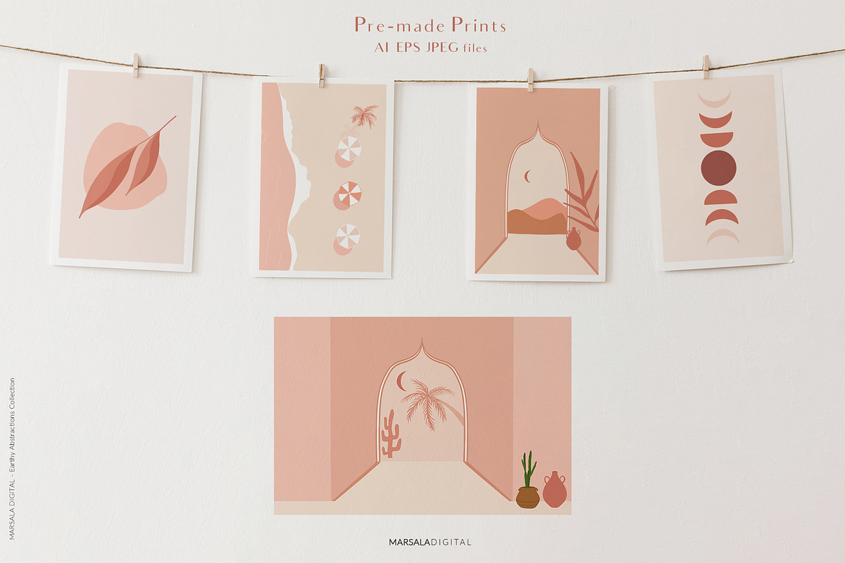EARTHY Abstractions & Prints, a Decorative Illustration by Kaya Fonts (Photo 4 of 15)