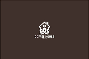 Coffee Cafe House Logo Template