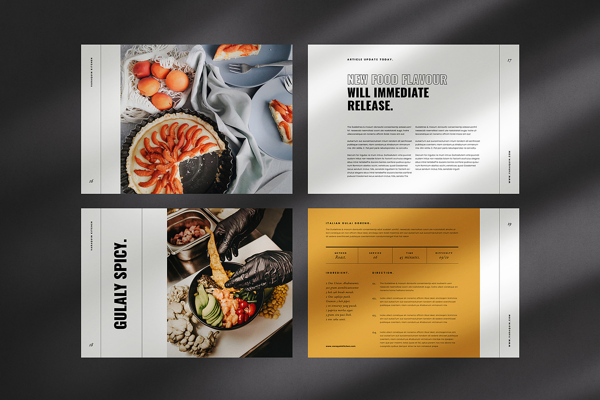 Cookbook / Recipe Book Landscape, a Brochure Template by Occy Design (Photo 5 of 7)