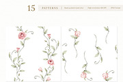Watercolor Blush Roses Floral Set, a Decorative Illustration by Carol Lozove (Thumbnail 26 of 50)