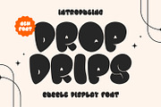 Dropdrips Bubble Display Font, a Handwritten Font by Maulana Creative (Thumbnail 1 of 7)
