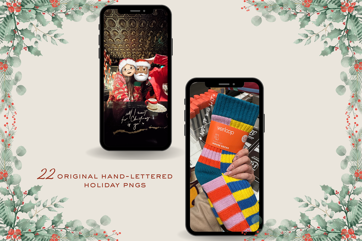 Hand-Lettered Christmas IG Stickers, a Graphic by Joyscript (Photo 4 of 7)
