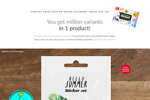 BUNDLE Any Shape Stickers Mock-ups