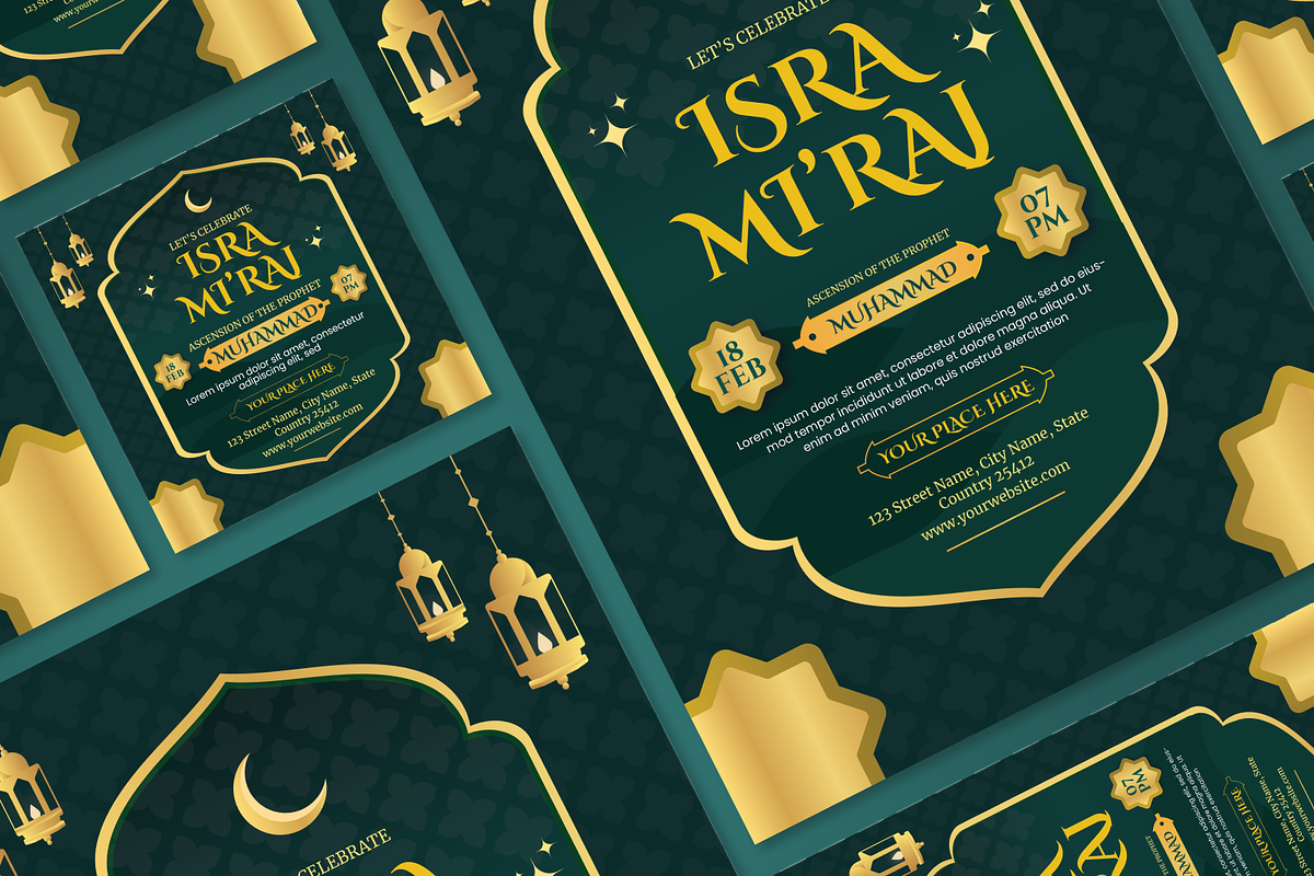 Isra Mi'raj Flyer Set, a Flyer Template by SquidPixey (Photo 2 of 6)