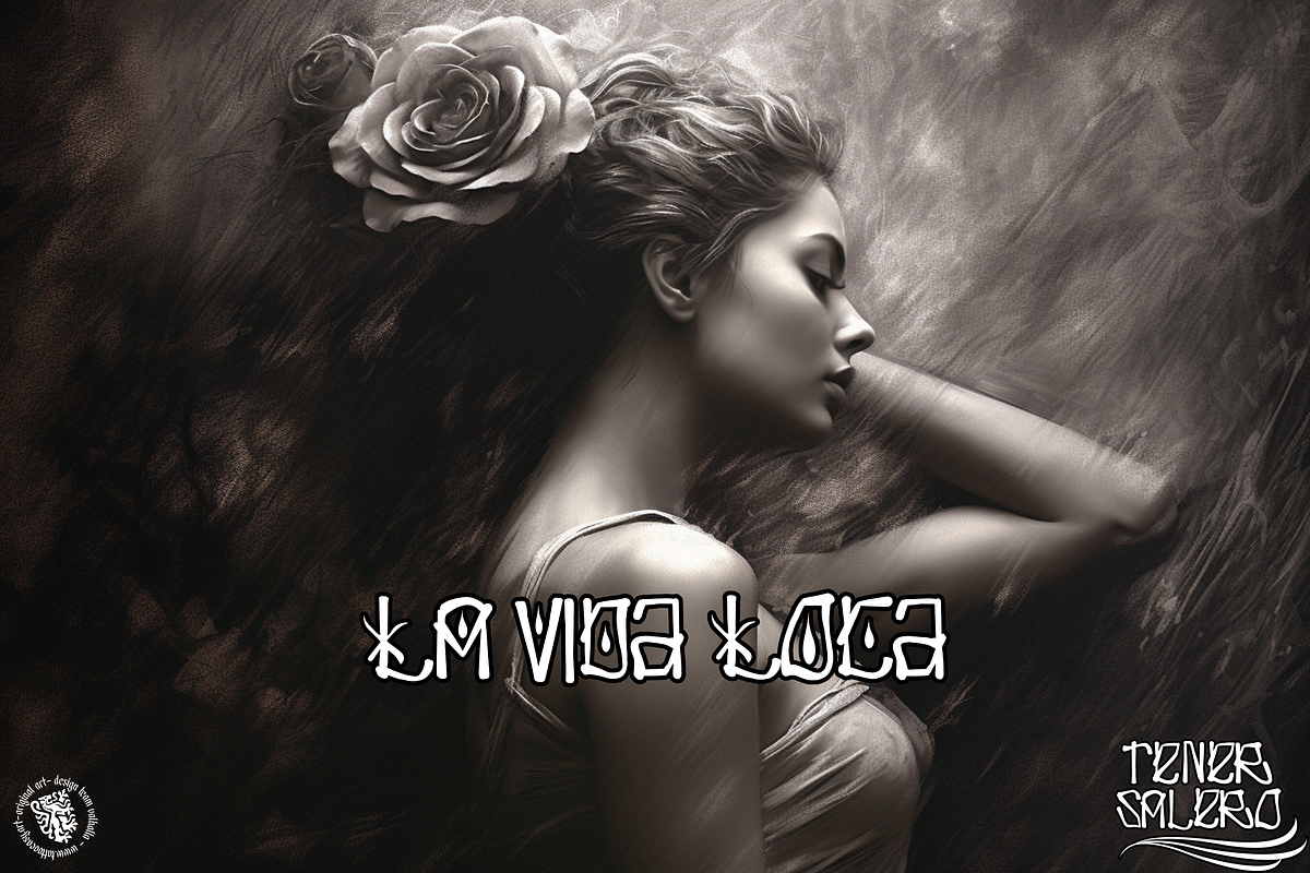 Tener Salero, custom tattoo letters, a Handwritten Font by Studio.Valhalla (Photo 3 of 5)
