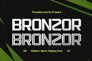 Bronzor - Sport Display Font, a Font by Flawless And Co (Thumbnail 1 of 10)