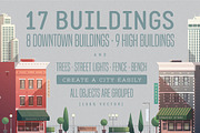 Vector Buildings Pack, an Illustration by Darumo Shop (Thumbnail 2 of 8)