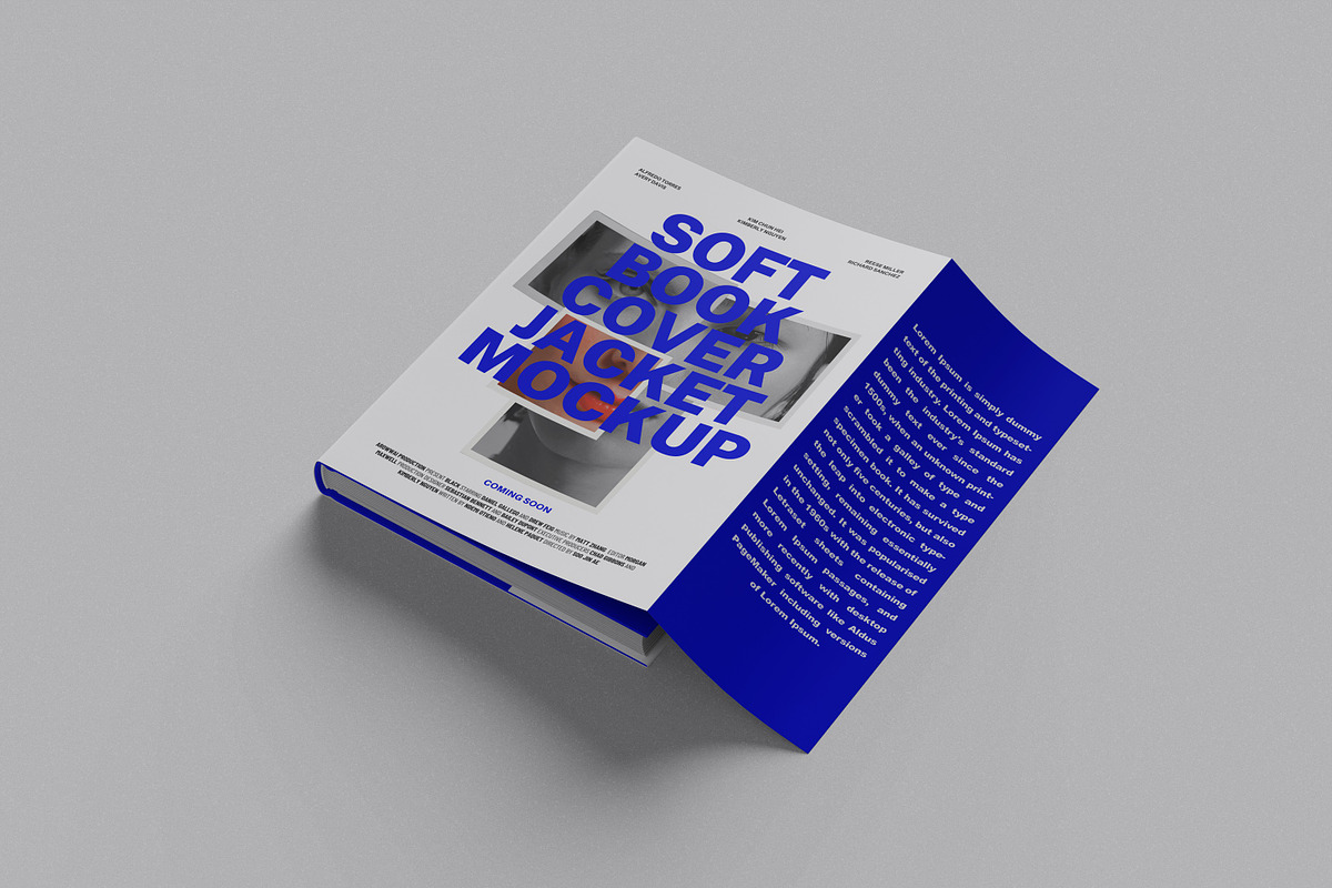 Soft Book Cover Jacket Mockup, a Books & Magazine Mockup by UFR_GRAPHIC