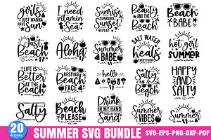 Summer SVG Bundle, Funny Beach Quote, a Graphic by Designer302