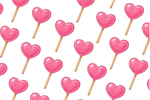Bright pink heart-shaped lollipops, an Arts & Entertainment Photo by ZinetroN
