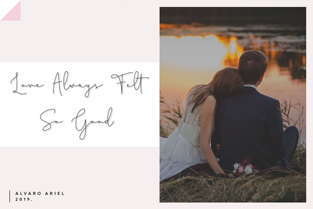 Dark Saturday Font, a Script Font by Cherryline Master (Photo 10 of 10)