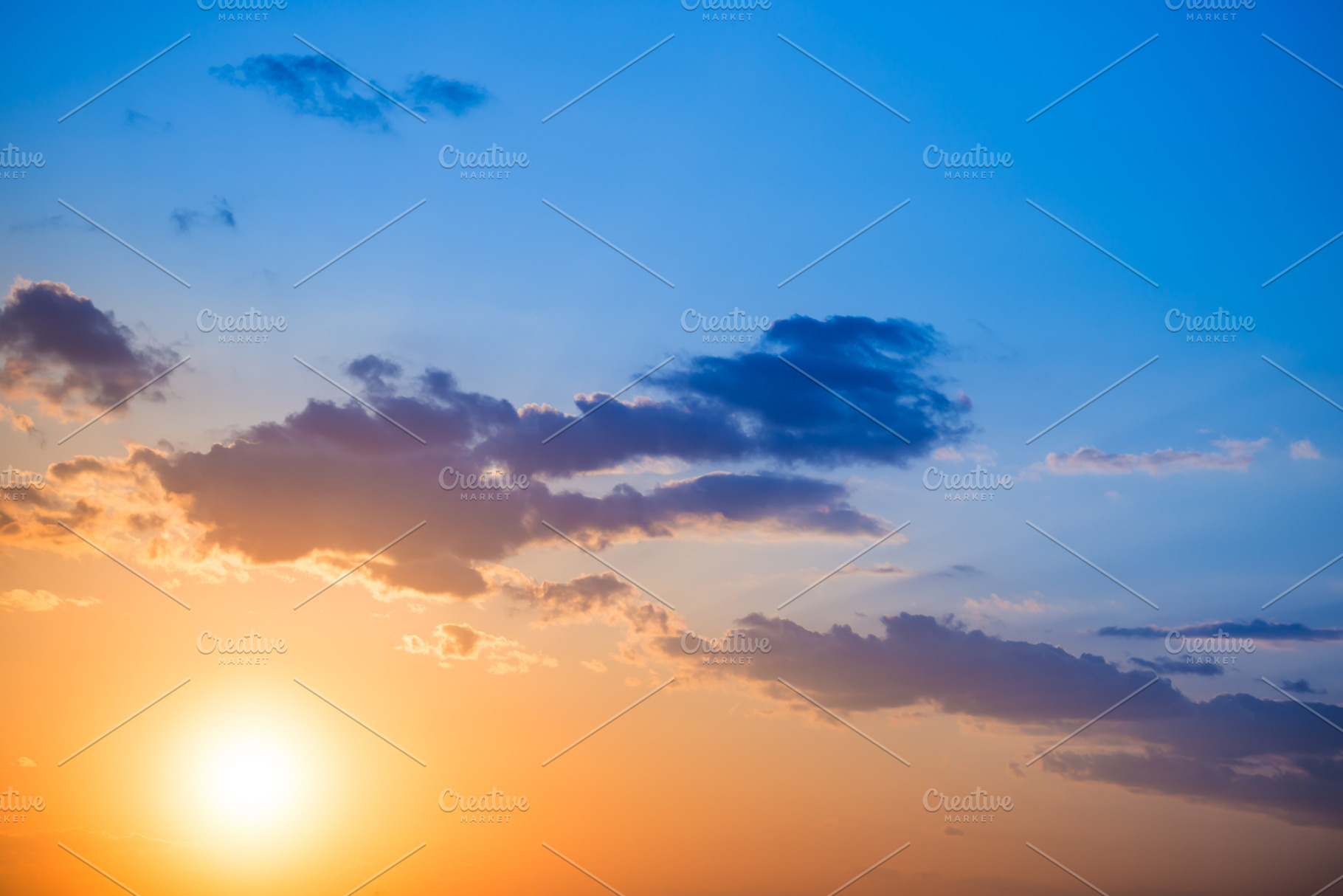 Sunset on sunset orange sky, a Nature Photo by Vapi