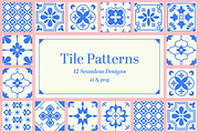 12 Tile Patterns, a Graphic by PrettyGoodStudio