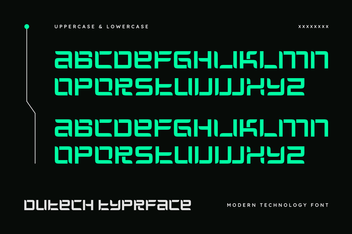 Dutech — Modern Futuristic Font, a Symbol Font by Masyafi Studio (Photo 2 of 8)