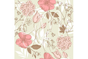 Flower Designs papers vintage style, an Illustration by GraphicMarket (Thumbnail 5 of 5)