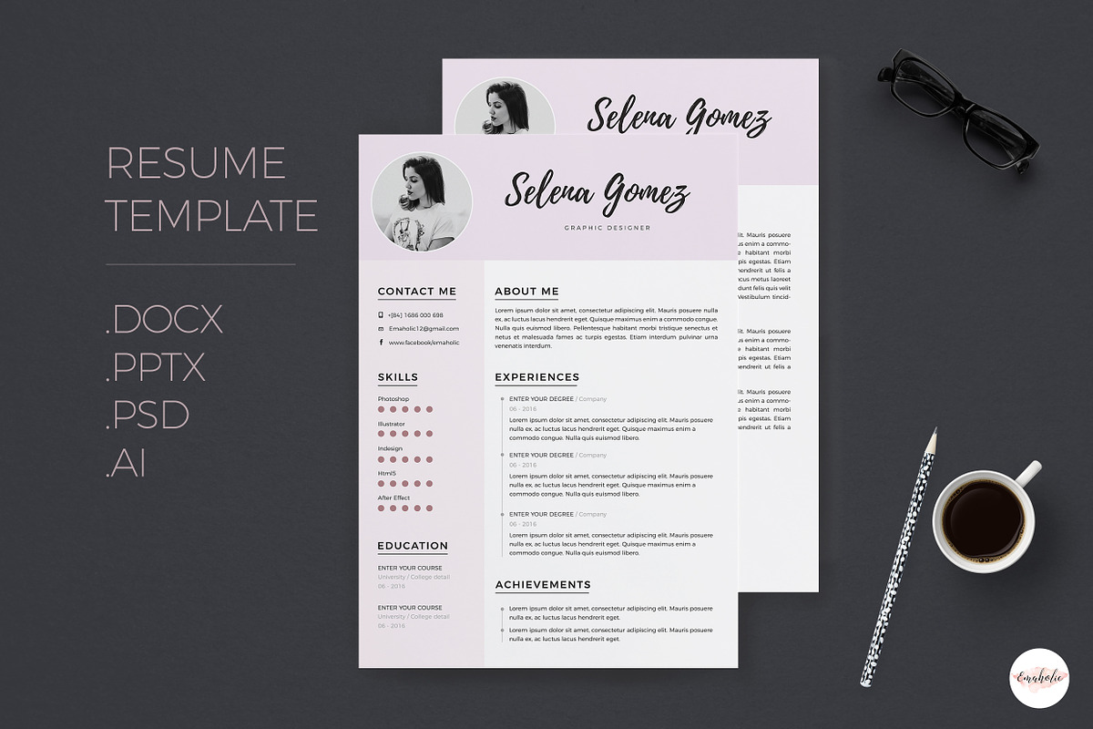 Professional CV & C.Letter templates, a Resume Template by Emaholic Template (Photo 1 of 6)
