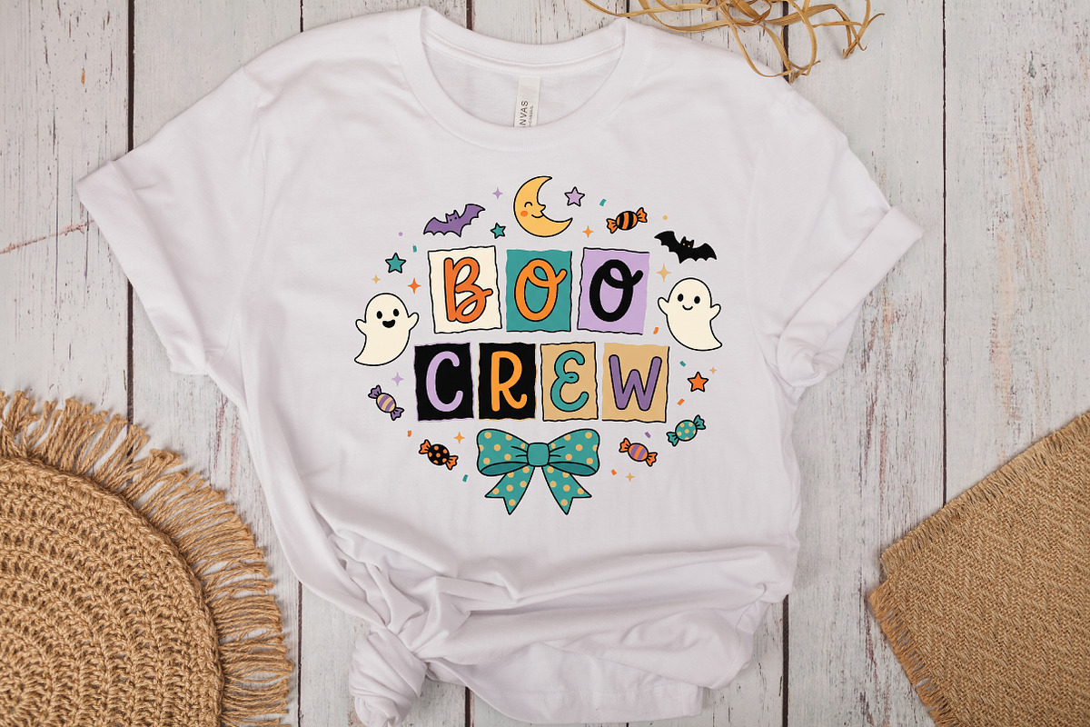 Boo Crew Halloween Sublimation PNG, a Seasonal Illustration by CraftArtStudio (Photo 2 of 4)
