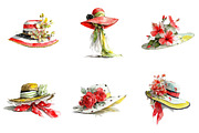 Whimsical Summer Hat Clipart, an Illustration by DreamPrint404 (Thumbnail 4 of 7)