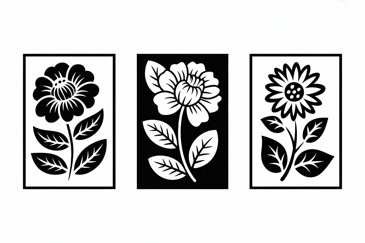 Minimal Flower Laser Cut Silhouette, an Illustration by Amazin_art (Photo 11 of 11)