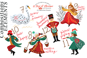 12 Days of Christmas Folk Art, a Seasonal Illustration by Arie Clares (Thumbnail 7 of 12)