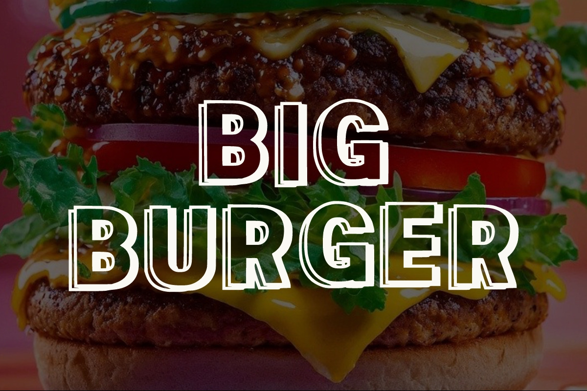 SUPER BURGER  DOUBLE OUTLINE FONT, a Handwritten Font by Fourteen Letter (Photo 5 of 8)