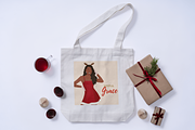 Black Women in Christmas Clipart set, a Seasonal Illustration by Made bynath (Thumbnail 3 of 3)