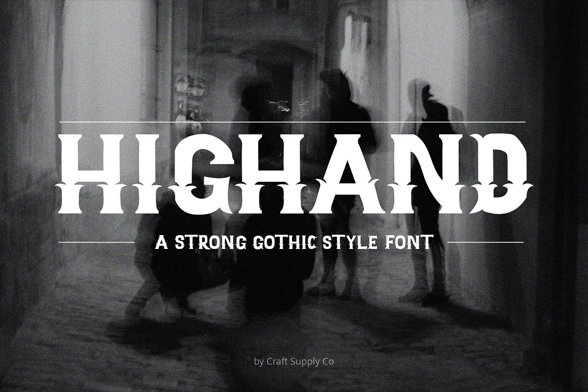 Highand – Gothic Font, a Serif Font by Craft Supply Co. (Photo 1 of 8)