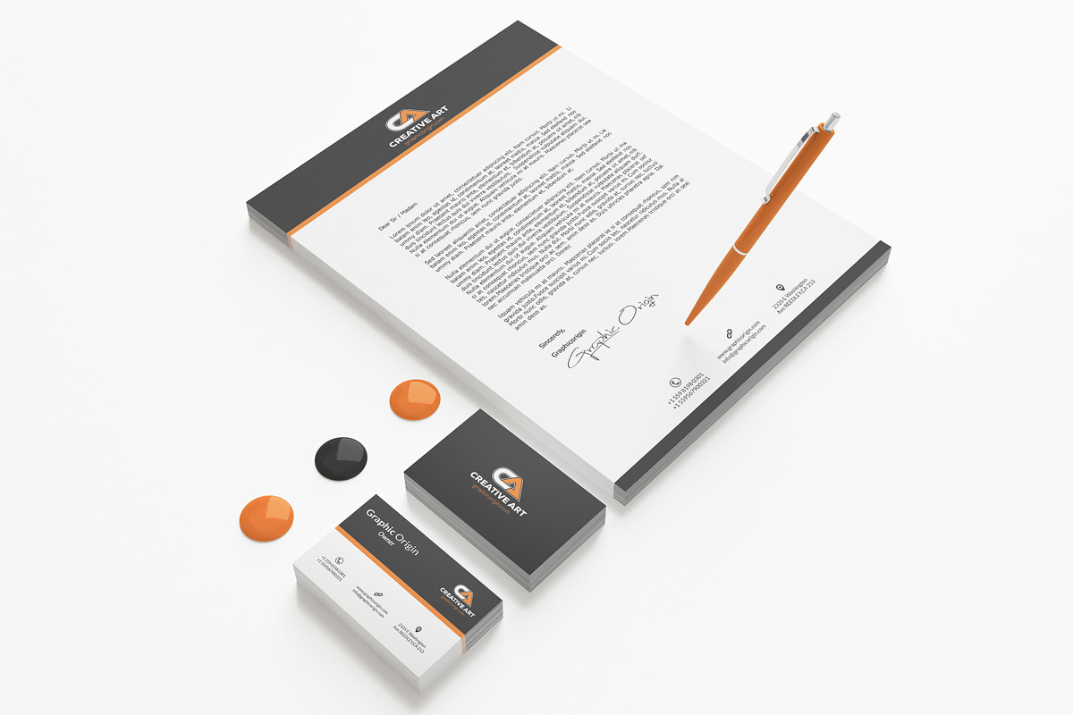 Branding Identity, a Stationery Template by Graphic Origin (Photo 3 of 11)