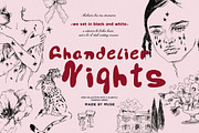Chandelier Nights Fine Art Clipart, a Decorative Illustration by Muse Artist (Thumbnail 1 of 15)