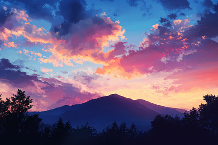 Colorful sunset timelapse over mount, a Photo by Iftikhar Alam