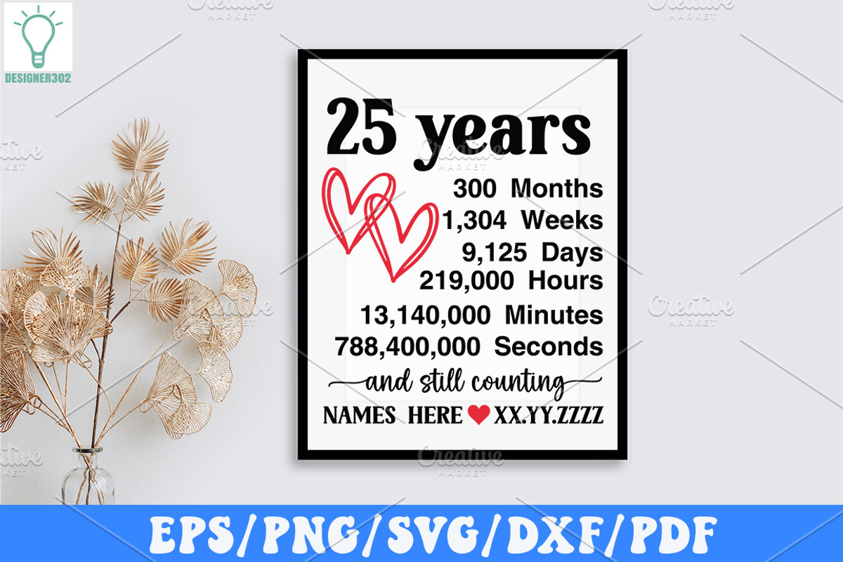 Wedding Anniversary SVG Bundle, a Graphic by Designer302 (Photo 7 of 12)