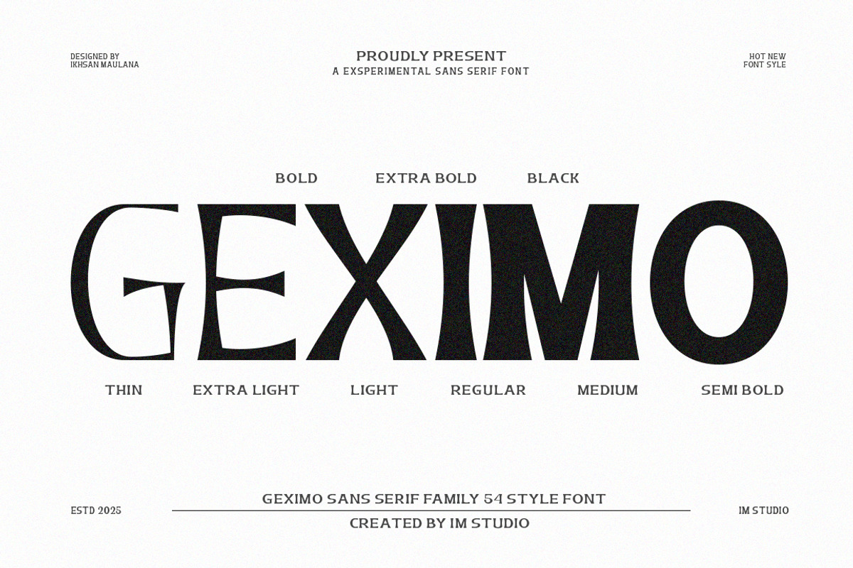 Geximo Family, a Sans Serif Font by IM Studio (Photo 1 of 12)