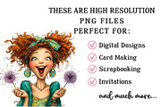 Funny 4th of July Woman Clipart, an Illustration by OK Design (Thumbnail 5 of 6)