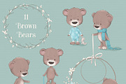 Christmas Woodland Animal Clipart, an Illustration by Pretty Little Lines (Thumbnail 5 of 12)