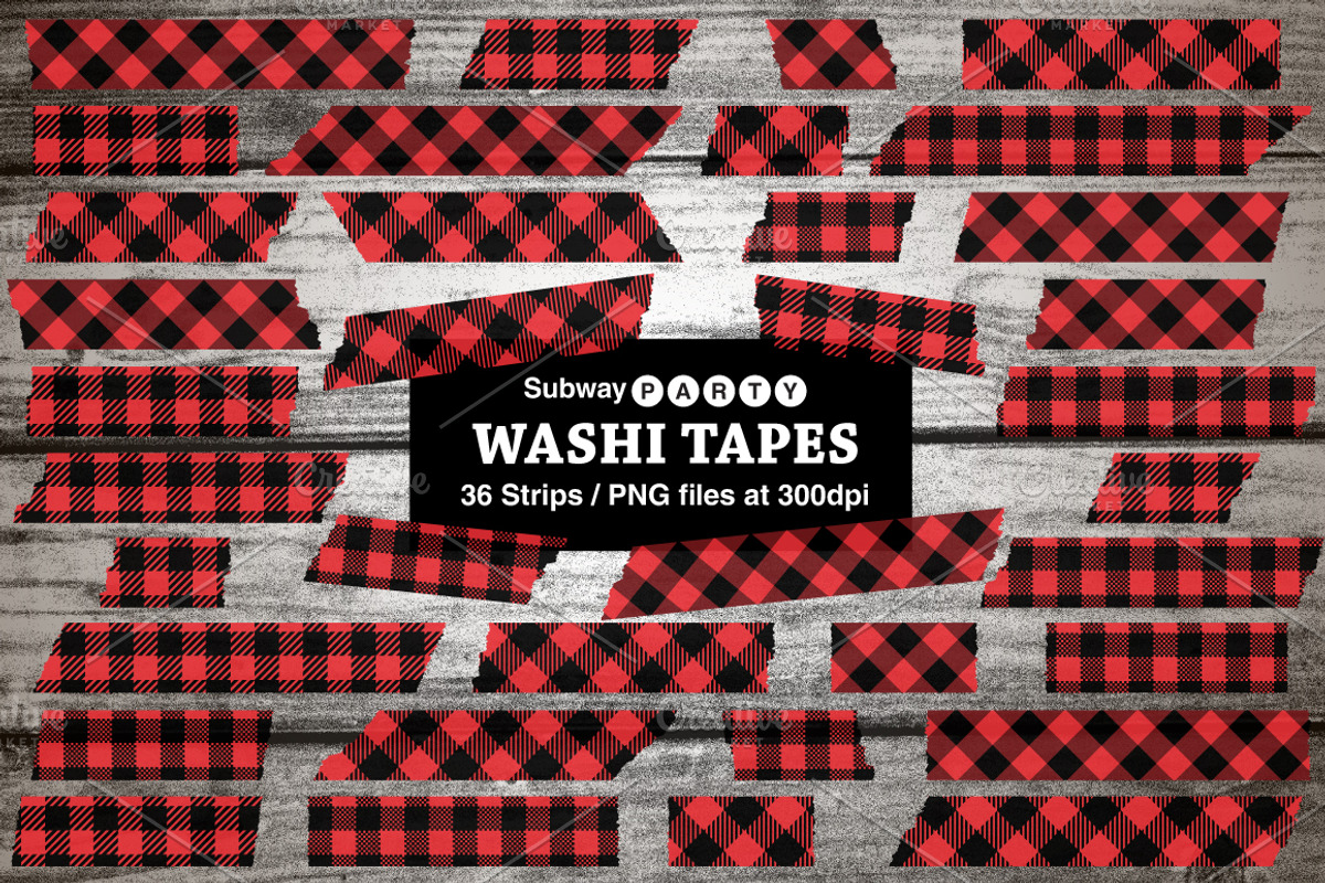 Lumberjack Plaid Washi Tapes, a Templates & Theme by SubwayParty