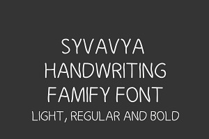 Syvavya Handwriting Family Font