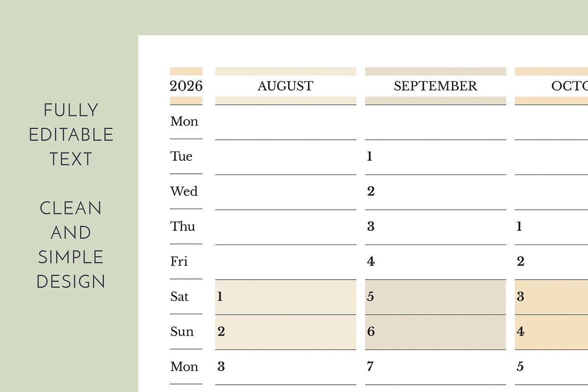 2026–2027 Academic Planner MO Start, a Stationery Template by Olga Begak Art & Design (Photo 2 of 3)