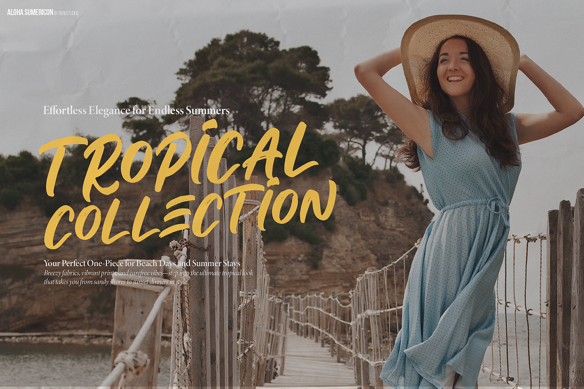 Aloha Sumericon | Hand Drawn Brush, a Handwritten Font by Denustudios (Photo 8 of 12)