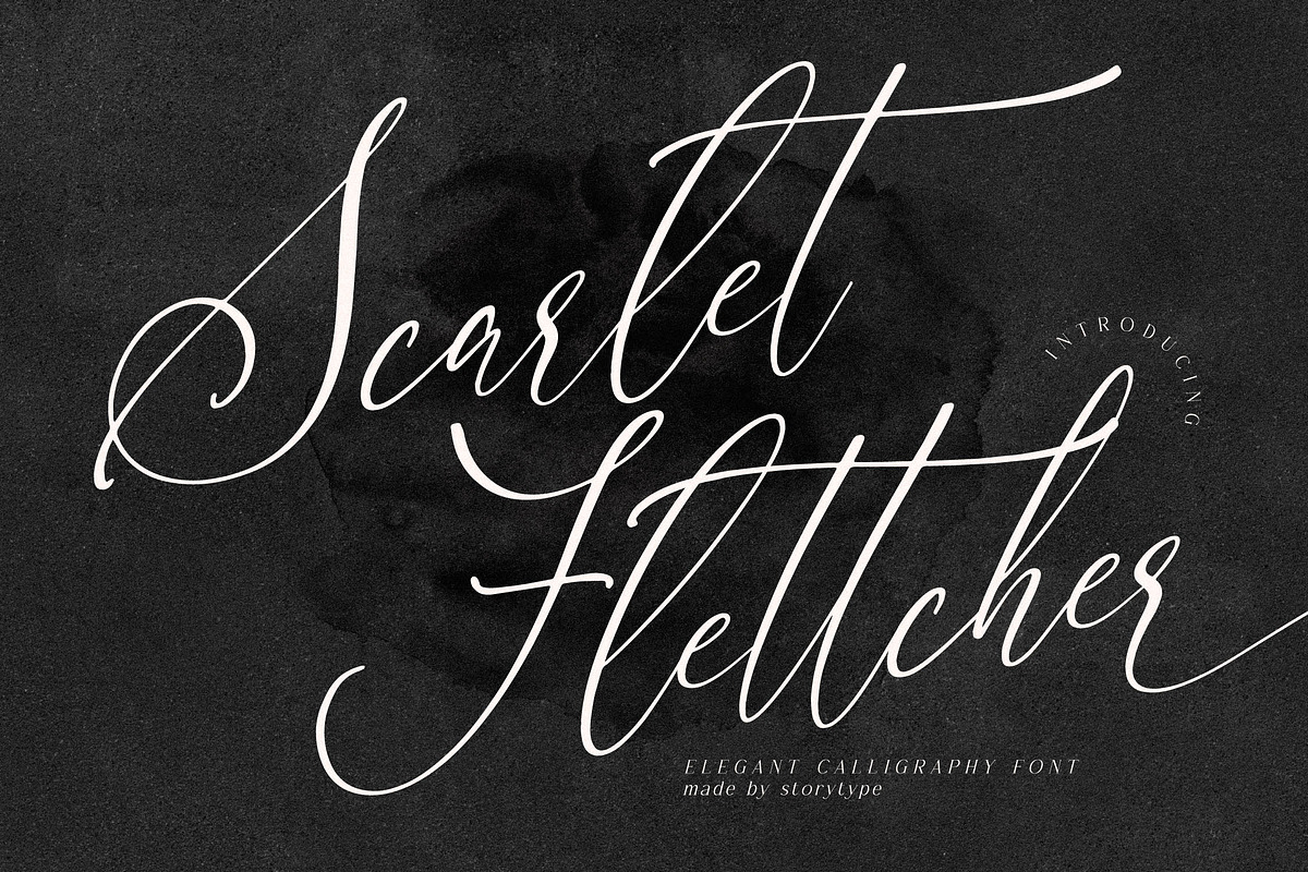 Scarlet Flettcher Elegant Calligraph, a Script Font by Storytype Studio (Photo 1 of 14)