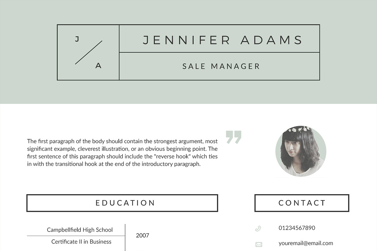 2 Page Resume & Cover Letter, a Resume Template by Glowing Pieces (Photo 3 of 5)