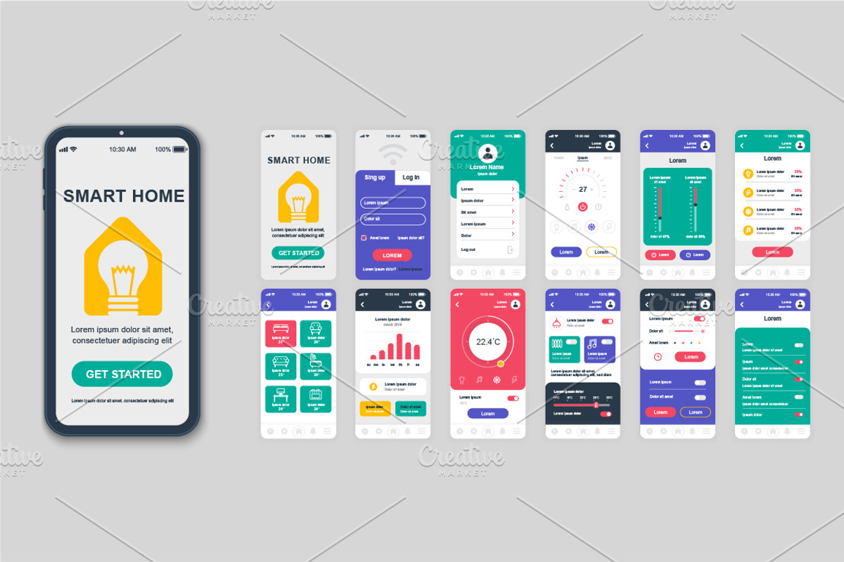 Mobile App UI Kit Template, a Templates & Theme by alexdndz (Photo 19 of 21)