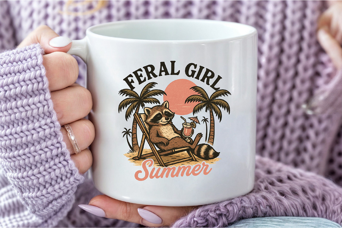 Feral girl summer Png, an Illustration by DreamCafeArt (Photo 7 of 7)