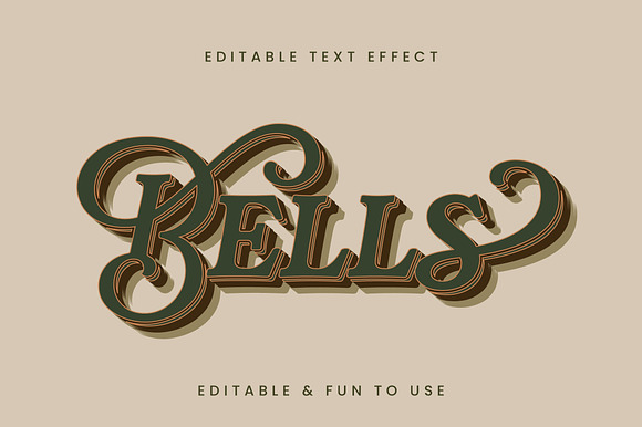 Ornate Script 3D Text Effect preview 3