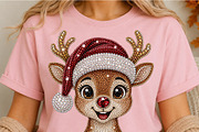 Christmas Reindeer Glitter PNG, a Seasonal Illustration by DreamCafeArt (Thumbnail 5 of 6)