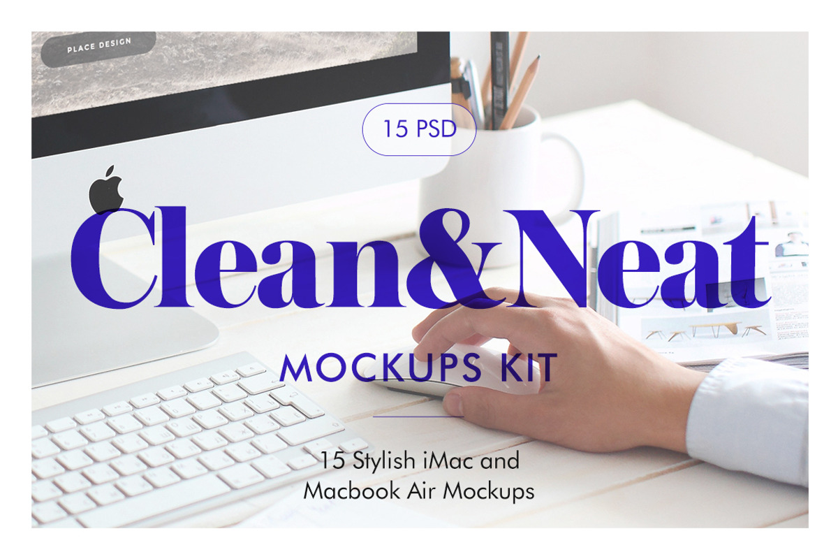 Clean&Neat - iMac/Macbook  Mockups, a Mac Mockup by Great Simple (Photo 1 of 5)