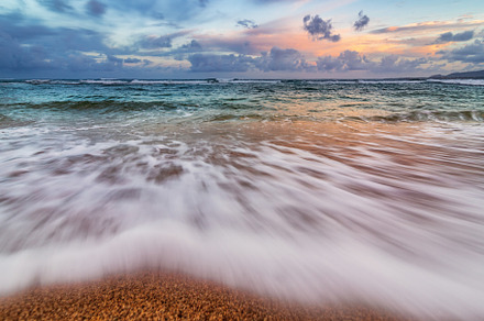 Colorful hawaiian sunset featuring kauai, sunrise, and poipu, a Nature Photo by Jeff Schwartz Photography