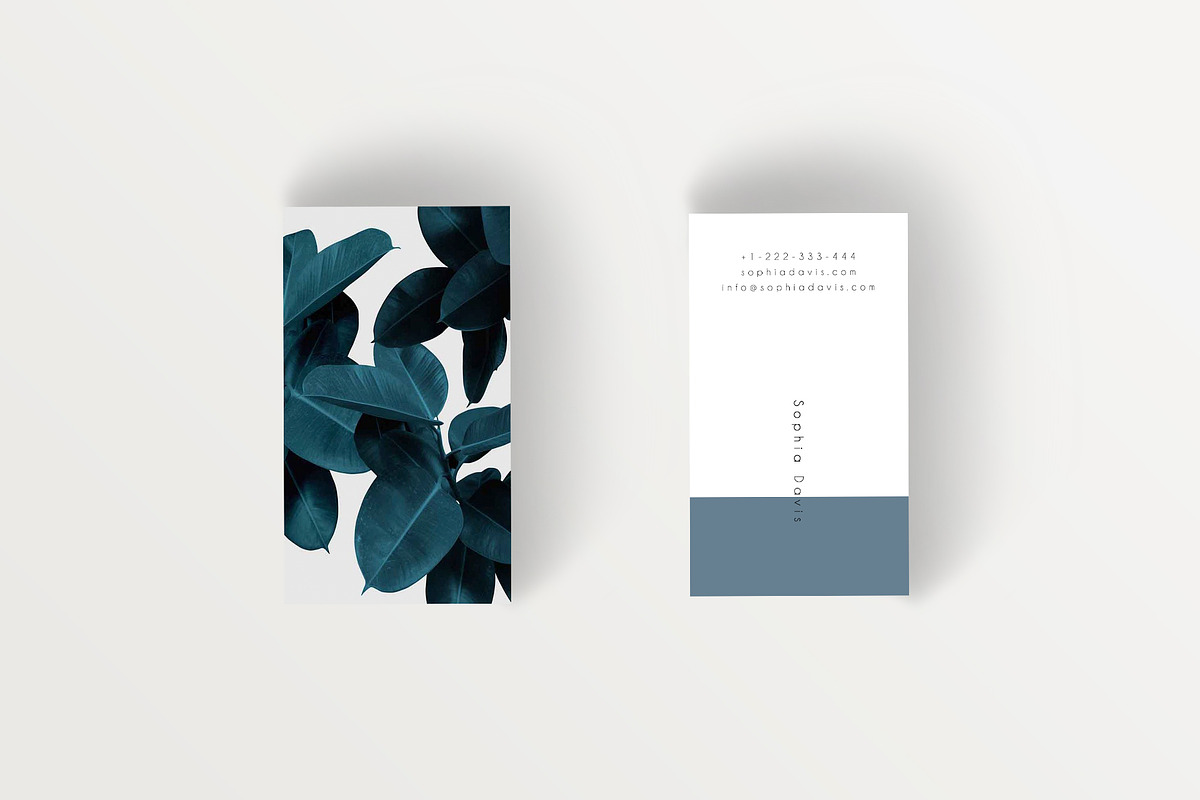 Tropical Leaves Business card, a Business Card Template by RCDesigns