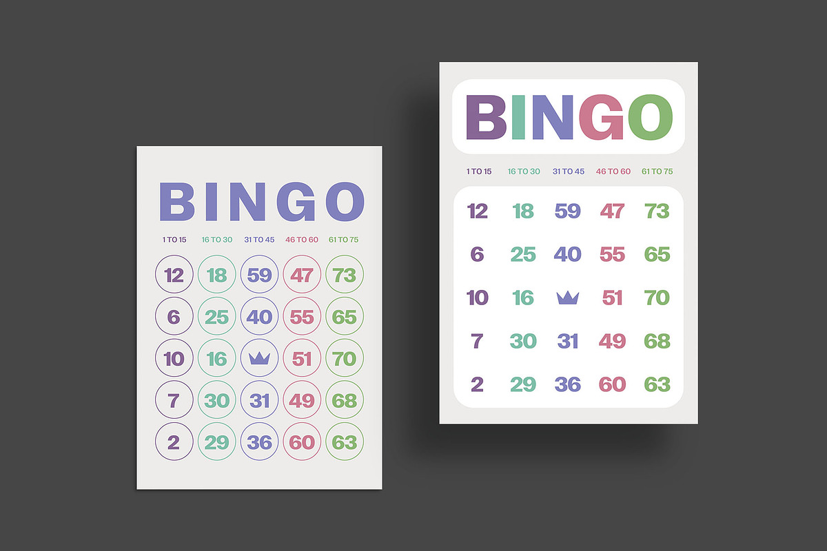Pastel Bingo Card Templates, a Card Template by BrandPacks (Photo 6 of 7)