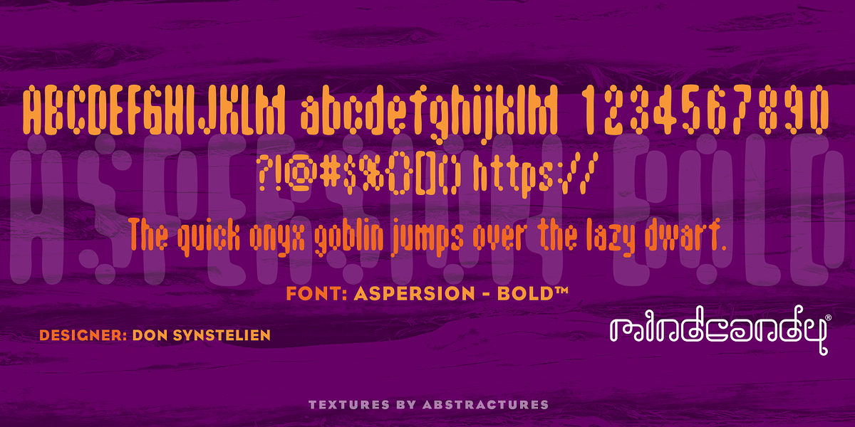 Aspersion™, a Font by MINDCANDY (Photo 3 of 3)