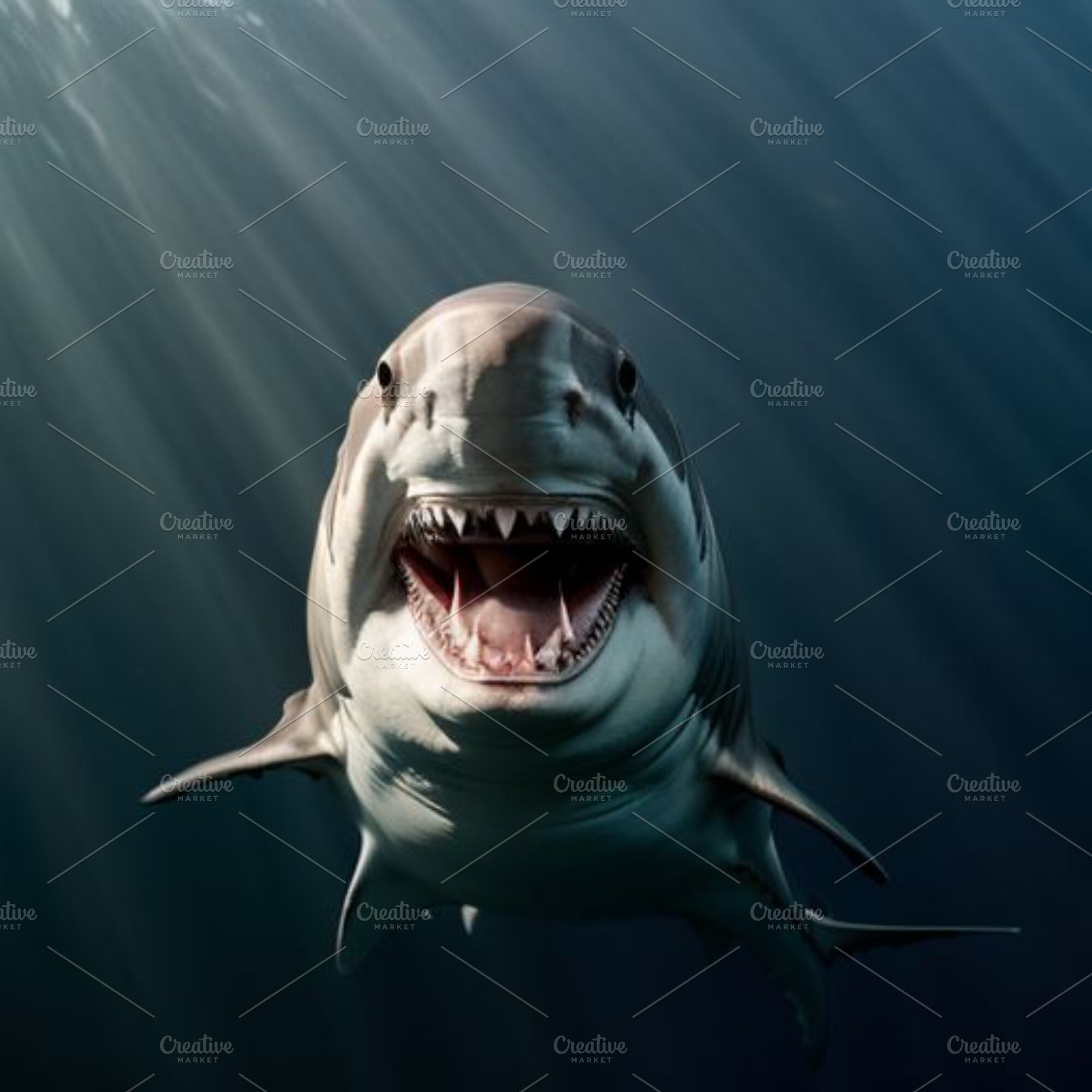 great white shark stock image, an Animal Photo by ComfortQ